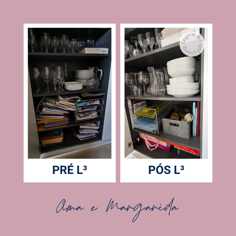 Pré e Pós L<sup>3</sup>: Sala Organizada, Vida Leve: O Poder da Organização em Casa